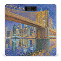 Brooklyn Bridge Dot Lights Scale for Body Weight Sturdy Tempered Glass Weighing Scales with LCD Display Accurate Digital Bathroom Scale Convenient Body Fat Smart Scales Easy Read