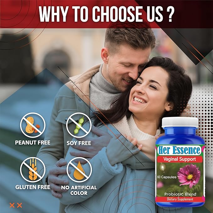 Celebrity LifeStyle Product Her Essense Probiotics for Women – Vaginal ph Balance Digestive &amp Urinary Tract Balance – Daily Feminine Care Gut Health for Women Probiotic Supplement – 60 Capsules