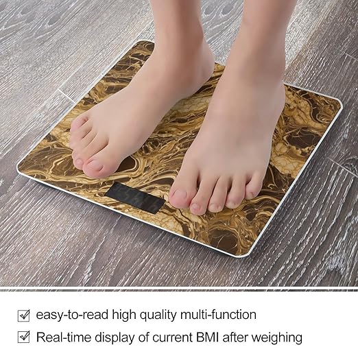 Golden Marble Scale for Body Weight Digital Bathroom Scale Accurate Smart Weight Scales with Large Display Weighing Machine High Precision Scales
