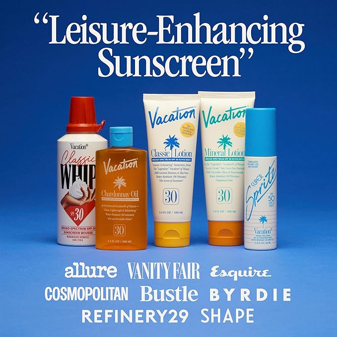 Vacation Mini Classic Sunscreen SPF 30 Water-Resistant Bulk Suntan Lotion Bachelorette Party Favors Beach Must Haves Traveling Essentials Travel Size 1 Fl. Oz. (Value Pack of 24)