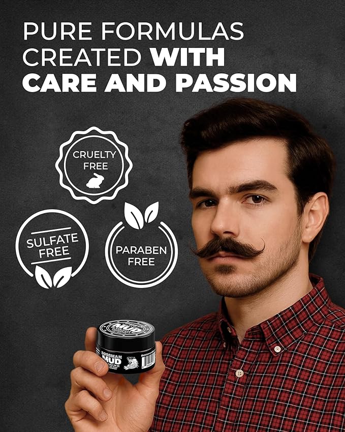 Bossman Complete Beard Kit – Men's Beard Oil Jelly Fortifying Shower Conditioner Balm Mustache Wax &amp Comb – Beard Softener &amp Grooming Care – Men Gift Set (Stagecoach Scented)