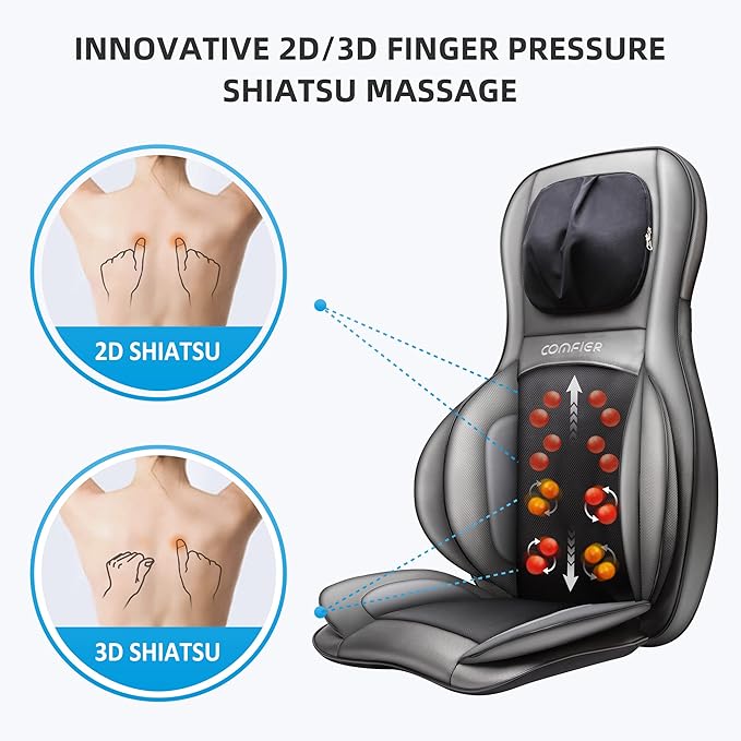 COMFIER Shiatsu Neck Back Massager &amp Wireless Hand Massager