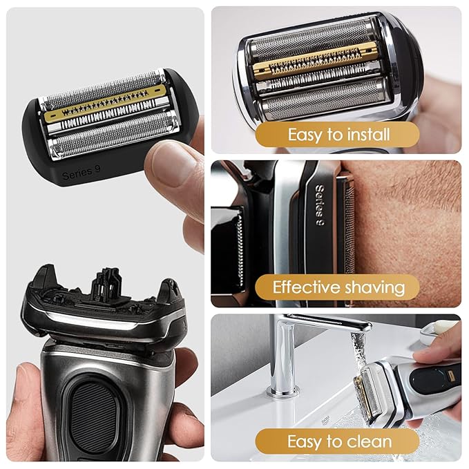 92B Series 9 Electric Shaver Replacement Head Series 9 Shaving Razor Head S9 Foil &amp Cutter Razor Heads Compatible with 9290cc 9291cc 9370cc 9293s 9385cc 9390cc 9330s 9296cc Etc