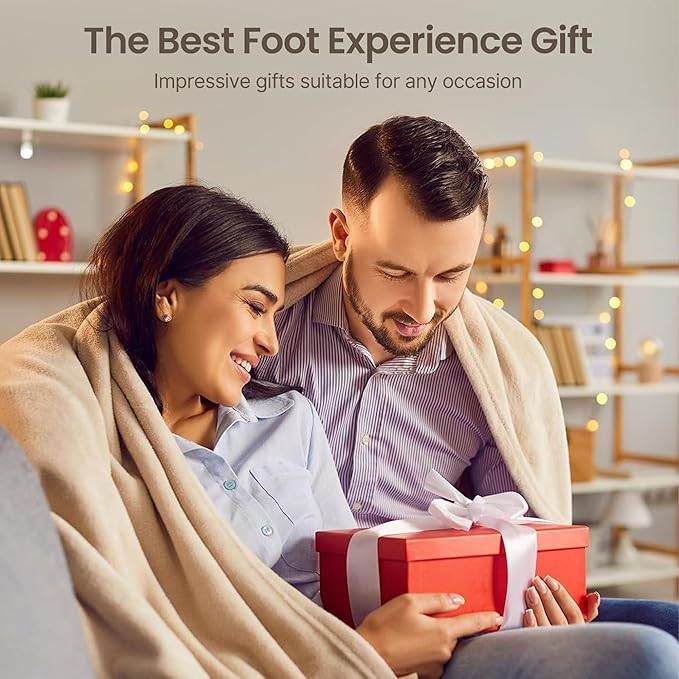 Foot Massager with Heat Vibration &amp Rolling Compression - Plantar Fasciitis Relief Neuropathy Pain Relief Fits Size up to 13 Multiple Modes Ideal Gifts for Men/Women