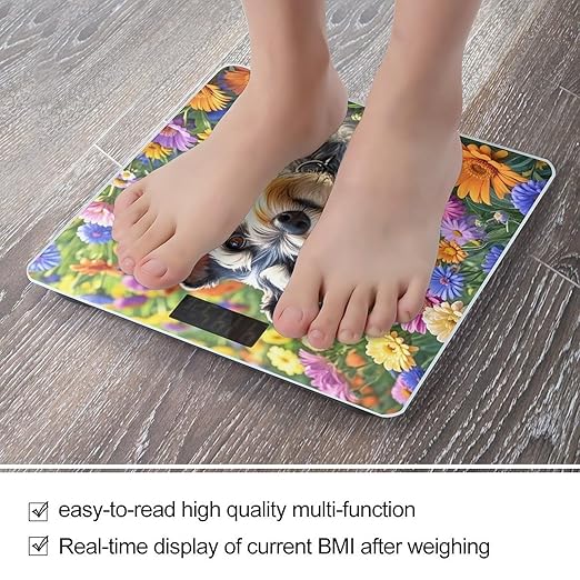 Schnauzer Scale for Body Weight Highly Accurate Digital Bathroom Body Scale Digital Bathroom Scales for People Anti-Slip Large LCD Display Smart Scales