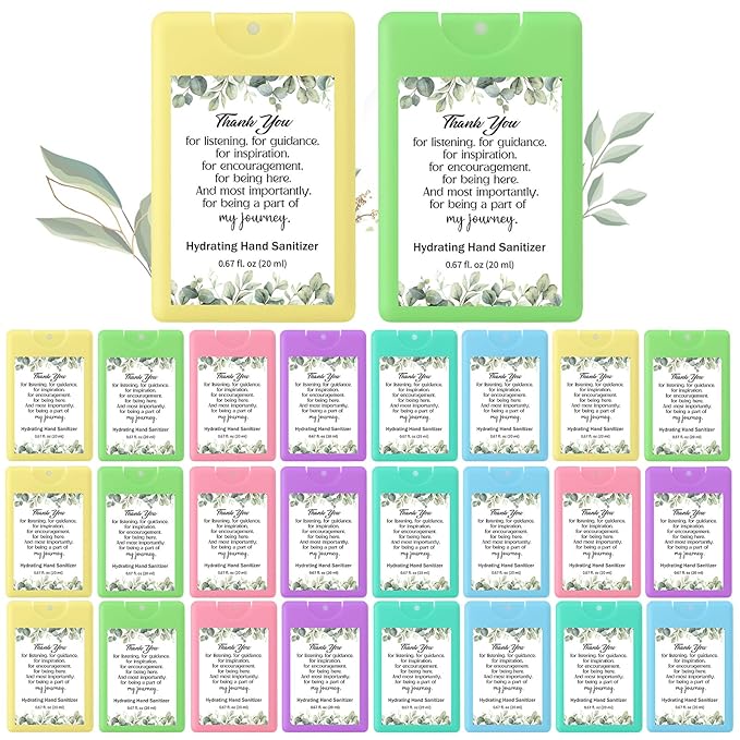 24 Pack Hand Sanitizer Spray Bulk Travel Size Inspirational Employee Appreciation Week Gifts Bulk Hydrating Hand Sanitizers for Employee Coworkers Staff Team Administrative Professionals Day