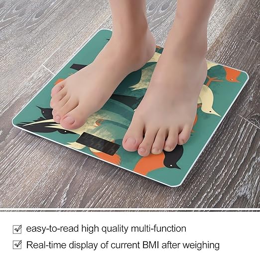 Flock of Birds Smart Scale for Body Weight Accurate Bathroom Scale with LED Display Digital Weight Scales Weighing Machine High Precision Scales for Bath Home