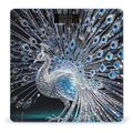Digital Bathroom Scale for Body Weight Scale with Bright LCD Display High Accuracy Step-On Technology Auto On/Off Crystal Peacock Digital Scales 400 Lbs /180kg