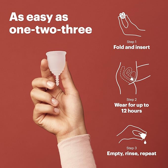 Menstrual Cup by AllMatters - Size A - Superior to Pads &amp Tampons - Voted Best Menstrual Cup by Reviewed - Made in Germany - Soft and Flexible