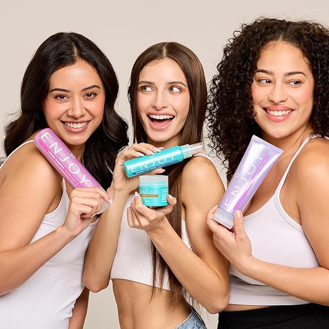 Enjoy Straightener Smoothing and Frizz Control Cream for Coarse or Curly Hair Non-Chemical Hair Straightening Balm for Sleek and Soft Styles 8 Oz