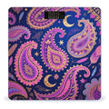 Bohemian Paisley Printed Bathroom Scale for Body Weight Bathroom Digital Electronic Weighing Scale with Back Lit LED Display Sturdy Tempered Glass Weight Watchers Scales 400lb