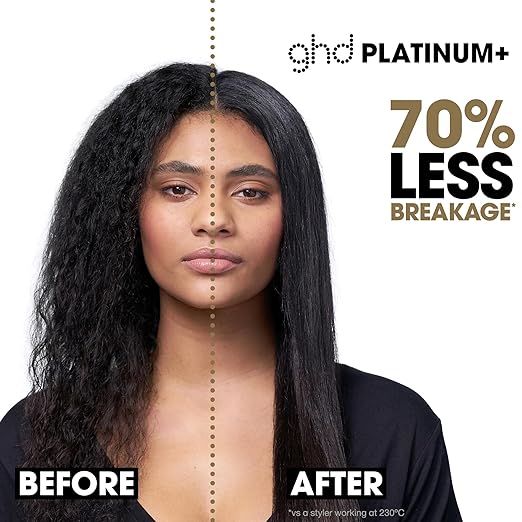 ghd Platinum+ Styler ― 1 Flat Iron Hair Straightener Professional Ceramic Hair Styling Tool for Stronger Hair More Shine &amp More Color Protection
