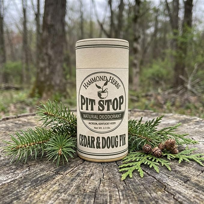 PIT STOP Deodorant - Aluminum-Free Plastic-Free All-Natural Odor Control 3 Pack (Cedar &amp Doug Fir)