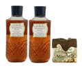 Bath &amp Body Works Men's Collection Whiskey Toast - 2 Pack of 3-In-1 Hair Face and Body Wash with a Cabin Spice Bar Soap