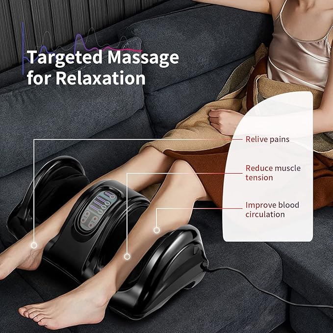 Giantex Shiatsu Foot Massager Machine for Feet Leg Calf Ankle Relieve Pain Spa Gift Deep Kneading Rolling Massage Electric Shiatsu Foot Massager w/Remote 4 Modes Black