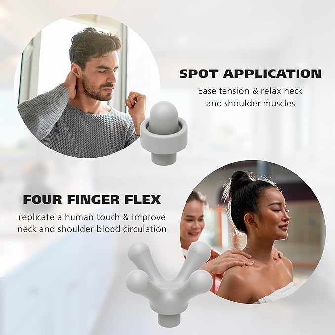 Wahl Soothing Vibration Corded Massager with 4 Attachment Heads 2 Speed Massage Tool for Pressure &amp Pain Relief on The Face Neck and Head FSA Eligible Model 4120-600