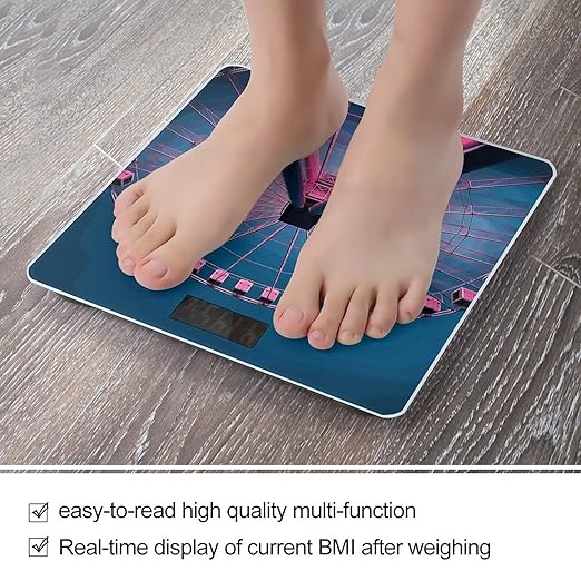 Large Ferris Wheel Smart Scale for Body Weight Accurate Bathroom Scale with LED Display Digital Weight Scales Weighing Machine High Precision Scales for Bath Home