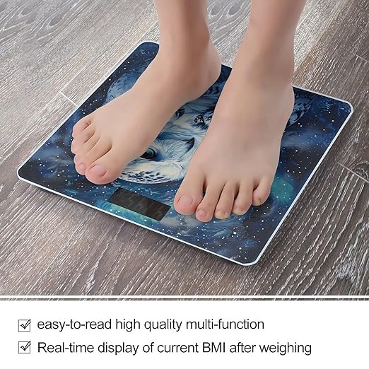 Arctic Owl Digital Bathroom Scale for Body Weight Weighing Scale with Backlit LCD Display High Precision Measurements &amp Measures Weight Up to 180kg