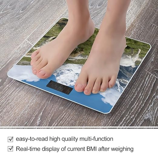 Cachemire Smart Scale for Body Weight Digital Bathroom Scale Toughened Glass Weight Scale with Large LCD Backlight Display High Precision Scales Weighing Machine