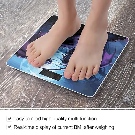Purple Dragon Purple Moon Bathroom Scale Ultra-Bright Liquid Crystal Screen Weight Scale Accurate Bathroom Body Scales for Body Weight Bathroom Pet Home Bedroom Gift-Giving