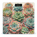 Watercolor Succulent Flower Bathroom Scale Ultra-Bright Liquid Crystal Screen Weight Scale Accurate Bathroom Body Scales for Body Weight Bathroom Pet Home Bedroom Gift-Giving