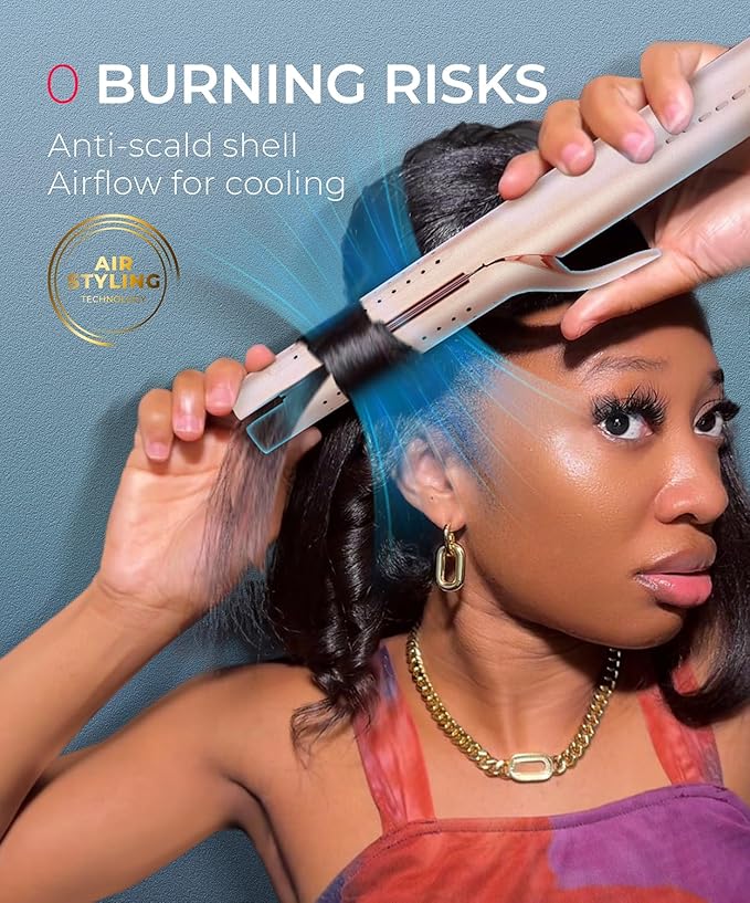 Upgraded TYMO Airflow Curling Iron + Flat Iron Hair Straightener