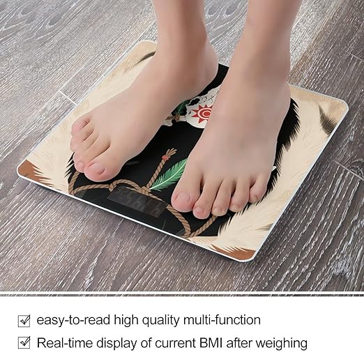 Bone Bead Necklace Scale for Body Weight Sturdy Tempered Glass Weighing Scales with LCD Display Accurate Digital Bathroom Scale Convenient Body Fat Smart Scales Easy Read