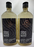 2 bath &amp body Aromatherapy OPEN YOUR MIND LAVENDER SANDALWOOD BODY WASH + FOAM 10 oz