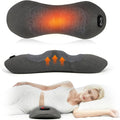 3-in-1 Electric Lumbar Support Pillow for Bed and Chair Smooth Spine Triple Fusion Back Massager with Heated Vibration and Traction for Lower Back Pain Relief and Spine Support