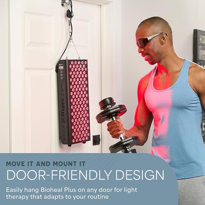 LifePro Red Light Therapy for Body Panel - 90 &amp 120 Dual Chip LEDs - 660nm &amp 850nm Near Infrared Full Body Red light Therapy Panel - For Daily Wellness &amp Comfort -Includes Hanging Kit and