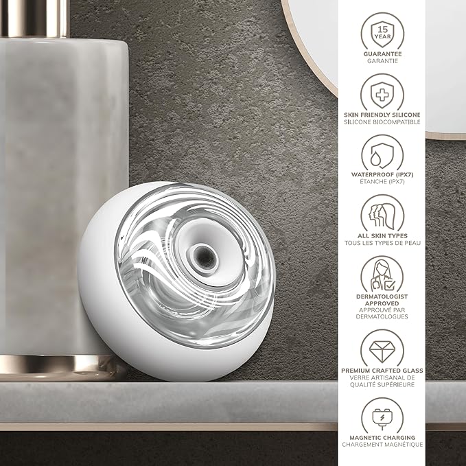 GESKE SmartAppGuided™ Sonic Cool &amp Warm Face &amp Body Massager | 9 in 1 | Electric Massager | Face &amp Body | Battery-Free Cooling &amp Warming | Firms Relaxes &amp De-Puffs Skin | with Sma