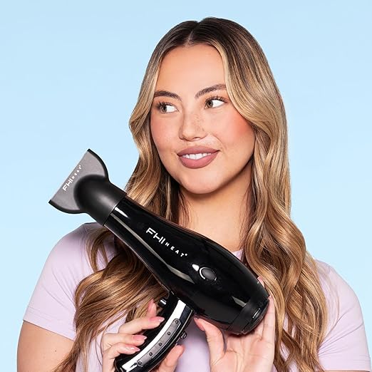 FHI Heat 2000 Pro Nano Hair Dryer with Attachments – Professional 1875W Blow Dryer w/ High-Velocity AC Motor 12 ft. Chord