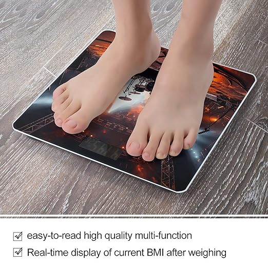 Rock Concert Stage Weight Scale Large Bathroom Scales Digital Weight with Bright LED Display Non Slip Automatic Weighing Scale Fashion Weighing Machine for Body