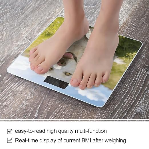 Milch Smart Scale for Body Weight Digital Bathroom Scale Toughened Glass Weight Scale with Large LCD Backlight Display High Precision Scales Weighing Machine