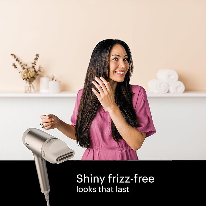 Shark HD112GNBRN HyperAIR Fast-Drying Hair Blow Dryer with IQ 2-in-1 Concentrator and Styling Attachments Auto Presets Rotatable Hot Air Brush No Heat Damage Ionic Matcha