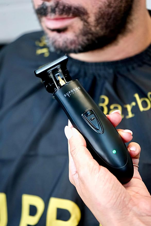 Supreme Trimmer 2-in-1 DLC T-Shaper Trimmer &amp Crunch Foil Shaver | STF602 Electric Razor &amp ST5206 Beard Trimmer Barber Haircut Kit | Red
