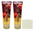 Bath &amp Body Works Champagne Apple &amp Honey 2 Pack Moisturizing Body Washes with a Natural Oats Bar Soap - Full Size