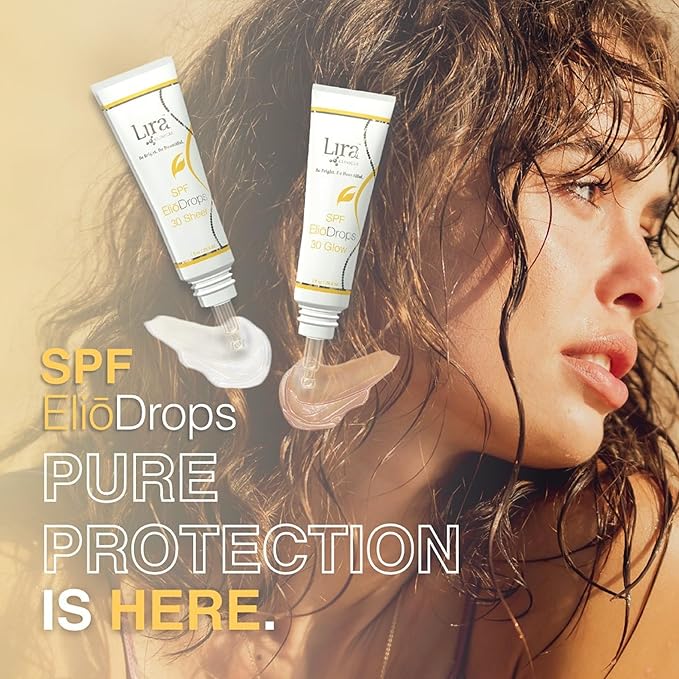 Lira Clinical EliōDrops SPF 30 Glow - 1 fl oz - 16% Zinc Oxide Physical Sunscreen for Face - UVA/UVB/HEV Broad Spectrum &amp Reef Safe Sunscreen Serum - for All Skin Types