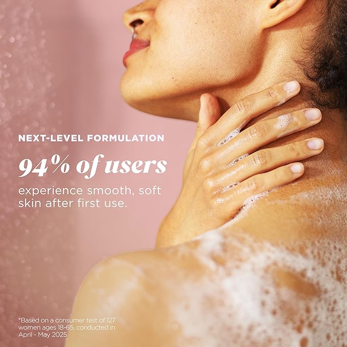Caress Creamy Vanilla Blossom Moisturizing Body Wash with Pump Serum-Infused Formula with Niacinamide Sweet Musky Long Lasting Fragrance Dermatologist Tested 20 fl oz (4 Pack)