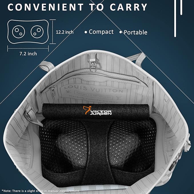 VIKTOR JURGEN Shiatsu Back Massager with Heat - Kneading Massage Pillow for Neck Shoulder Pain Relief - Christmas Gift for Women Men Dad Mom - Great for Mother's Day Father's Day Valentine's Day