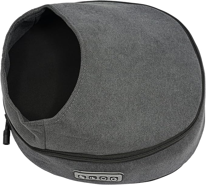 Foot MassagerFoot Massager Machine Foot Massager Machine with HeatDeep Shiatsu KneadingDelivers ReliefAdjustable Intensity Multi-Level Settings (Dark Gray)