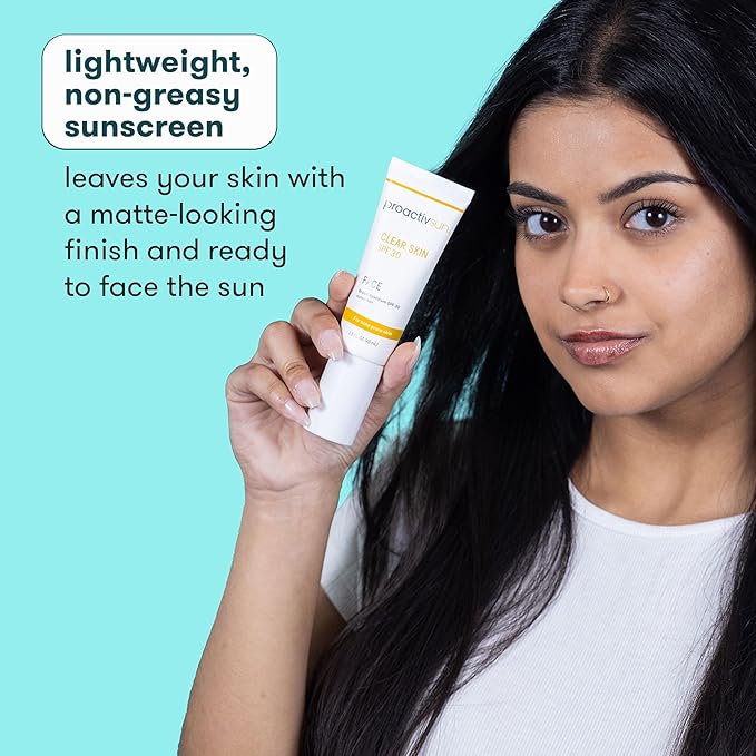 Proactiv Clear Skin Face Sunscreen Moisturizer With SPF 30 - Hydrating SPF Lotion And Sensitive Skin Sunscreen For Oily Skin And Acne-Prone Skin Oil Free Matte Skincare Sunscreen 1.5oz
