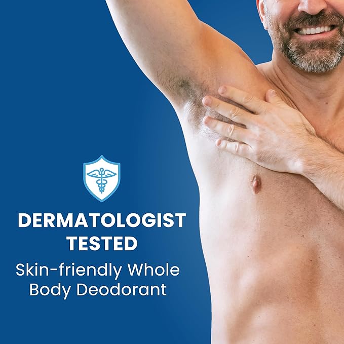 Mando Whole Body Deodorant For Men - Smooth Solid Stick - 72 Hour Odor Control - Aluminum Free Baking Soda Free Skin Safe - 2.6 Ounce (Pack of 2) - Unscented