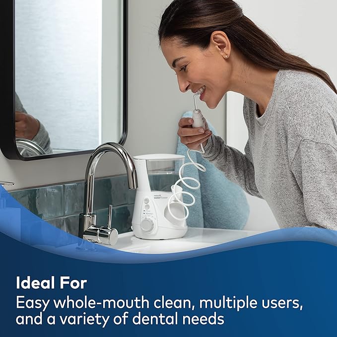 Waterpik Cordless Pearl Water Flosser Rechargeable Portable Water Flosser for Teeth &amp Aquarius Water Flosser Professional for Teeth Gums Braces