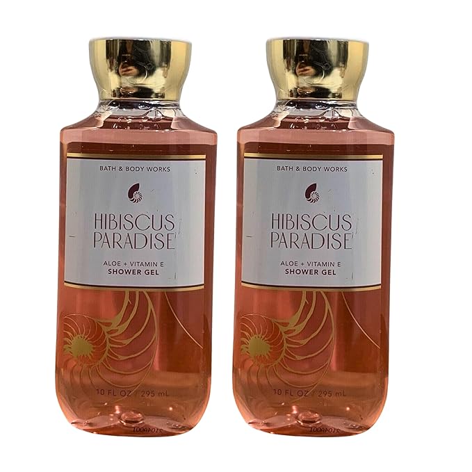 Bath &amp Body Works Shower Gel Gift Set of 2 10oz Each (Hibiscus Paradise)