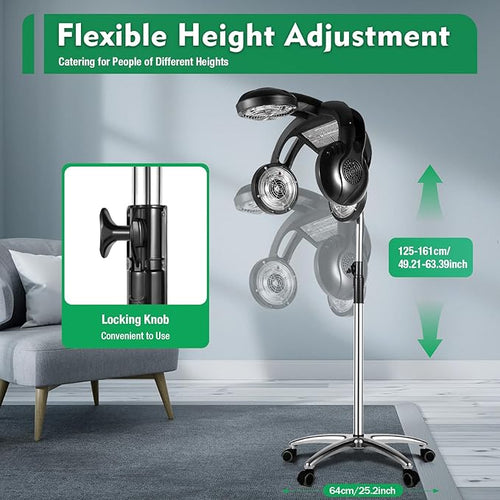 1400W Standing Hair Dryer Professional Hair Color Processor Hair Heating Dryer Machine with 5 Modes Hair Color Processor and Dryer for Hair Care at Salon and Home