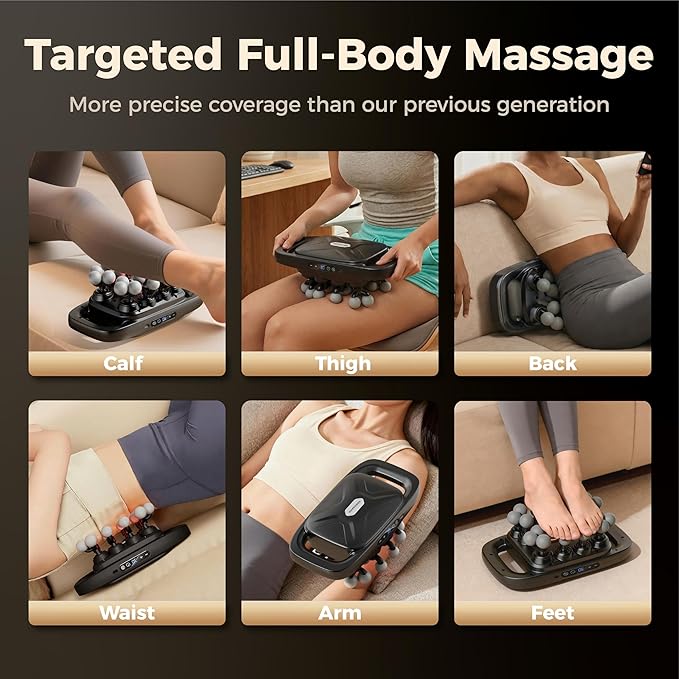 20-Head Massage Gun SetDeep Tissue Massage for Muscle Pain ReliefHigh-Power Electric Massager Gun with 3 Modes30 LevelsQuiet Handheld Body Massage Tool for BackLegsWaistArmsRecovery