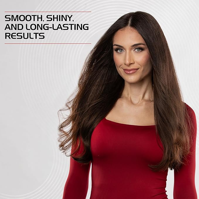 CHI Lava Heated Straightening Brush 3-in-1 Hair Straightener Dryer &amp Smoothing Comb Reduces Frizz &amp Increases Shine for Healthy &amp Easy Styling