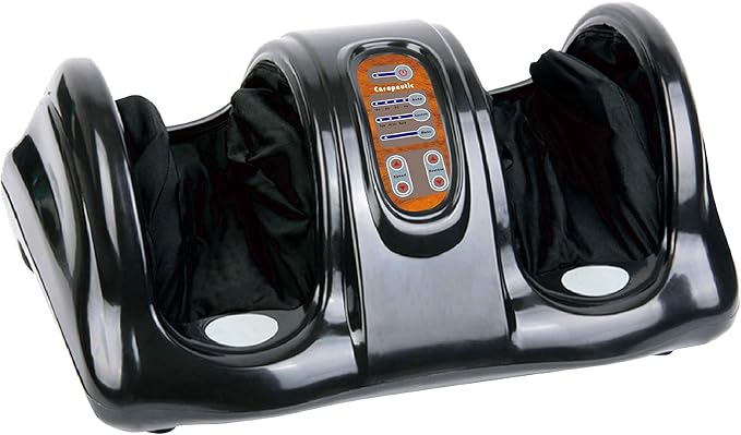 Carepeutic KH385L-B Deluxe Hand-touch Kneading Rolling Shiatsu Foot Massager for Tension and Fatigue Relief Black