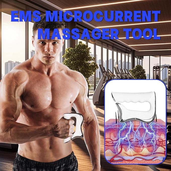 Electric Fascia Knife Muscle Pain Relief Massager Tool Muscle Scraper Set Relaxation Fascia Tissue Massage for Portable 3 Levels of Regulation Ideal Gifts for All Occasions（White）